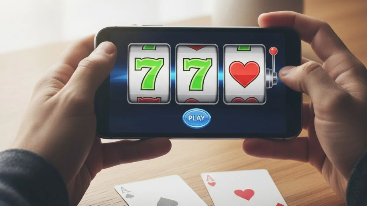 Slot info panel showing RTP range, volatility meter and version build